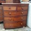 19th Century mahogany bow front chest of drawers_5