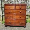 19th Century mahogany bow front chest of drawers_2