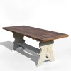 Restoration details for Shabby Chic Style Rustic Reclaimed Pine and Painted Trestle Table - Image 2