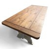 Restoration details for Shabby Chic Style Rustic Reclaimed Pine and Painted Trestle Table - Image 5