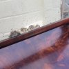 Detail of Elegant Victorian Mahogany Toilet Mirror With Barrel Drawers and Flamed Mahogany Flame Mahogany Veneer - Roberts Restoration Project Image 2