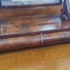 Detail of Elegant Victorian Mahogany Toilet Mirror With Barrel Drawers and Flamed Mahogany Flame Mahogany Veneer - Roberts Restoration Project Image 4