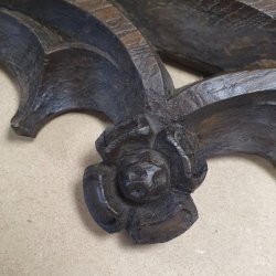 Detail of 15th Century English Oak Tracery Fragment - Roberts Restoration Project Image 7
