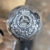 Detail of WWI 1917 Silver & Hawthorn Swagger Stick - Dorsetshire Regiment - Birmingham Hallmark - Roberts Restoration Project Image 1