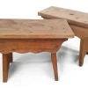 Pair Of Rustic Pitch Pine Stools_1