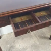George III Mahogany Fold Over Games Table With Integrated Chess & Backgammon_3