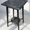 Antique Arts & Crafts Chip Carved Occasional Table / Lamp Stand_1
