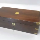Antique Victorian Rosewood Campaign Writing Slope / Desk Box, Dated 1863