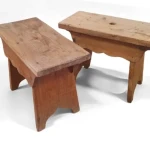 Pair Of Rustic Pitch Pine Stools