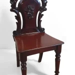 Antique Mahogany Carved Hall Chair