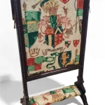 Antique Mahogany Adjustable Firescreen Table