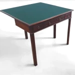 George III Mahogany Fold Over Games Table With Integrated Chess & Backgammon